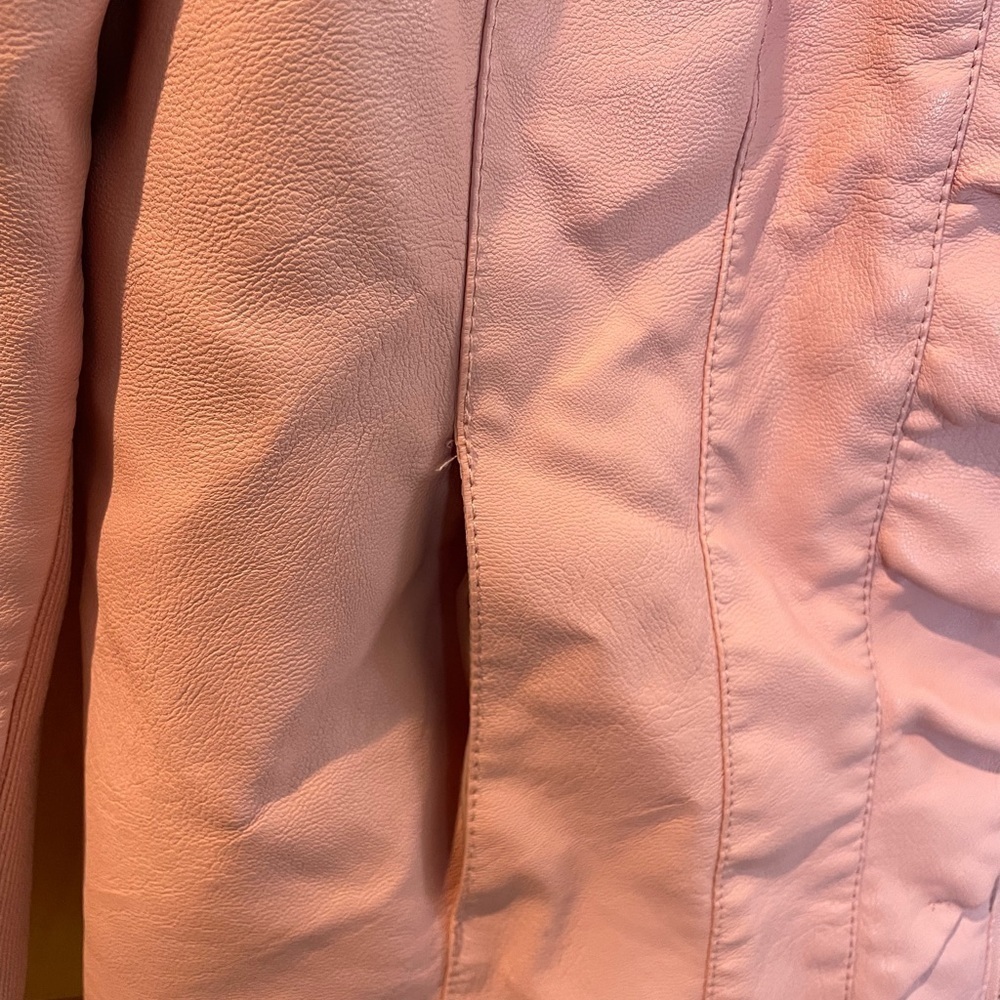 Baccini Faux Leather Pink Jacket - Picture 3 of 11